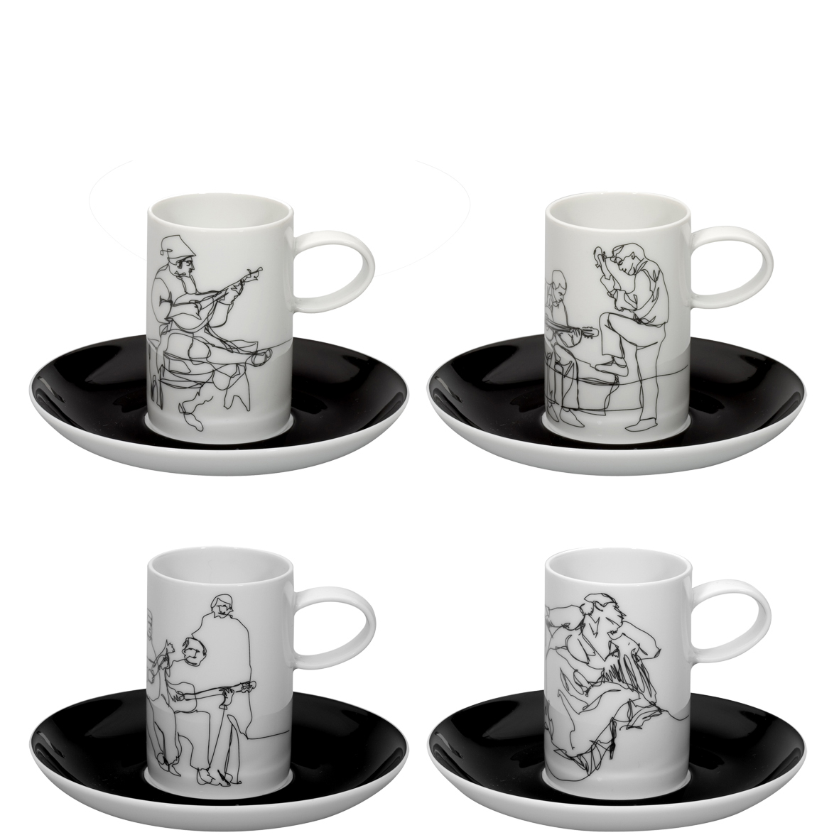 Fado Conjunto 4 Tazas Cafe