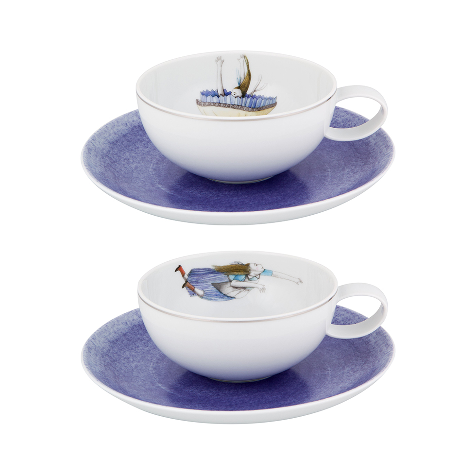 Tea Alice Conjunto 2 Tazas Te c/Platillo